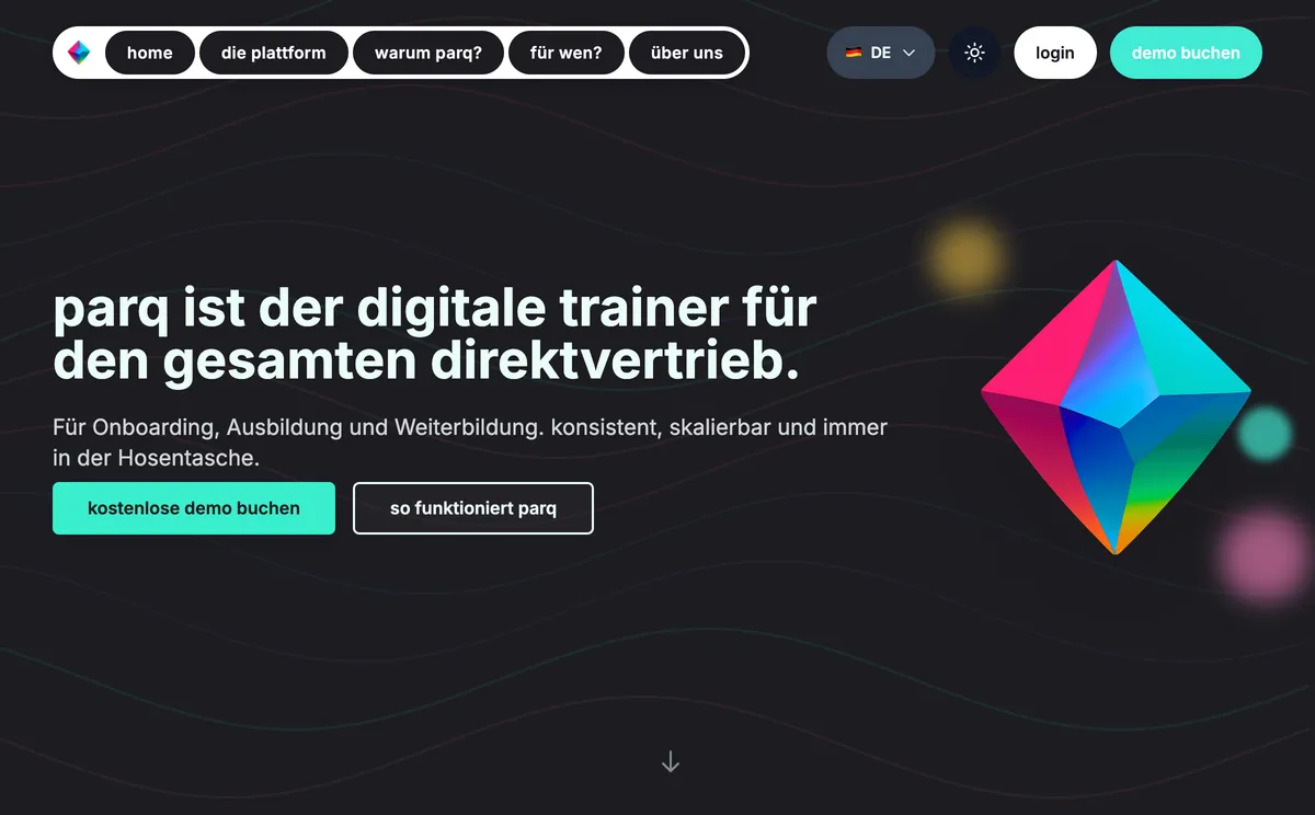 PARQ: Onboarding in 3 Wochen statt 6 website preview